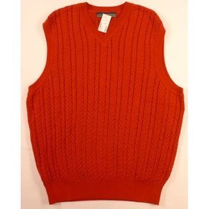 Robert Trent Jones Large Sweater Vest Cinnamon NWT